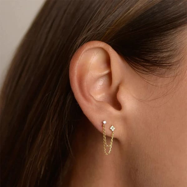 Boucle d'oreille chaine