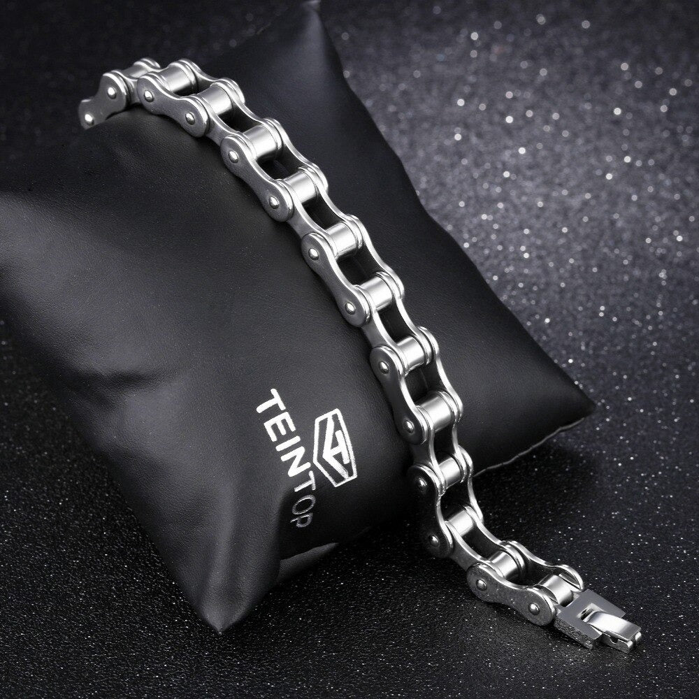 Bracelet chaine vélo acier