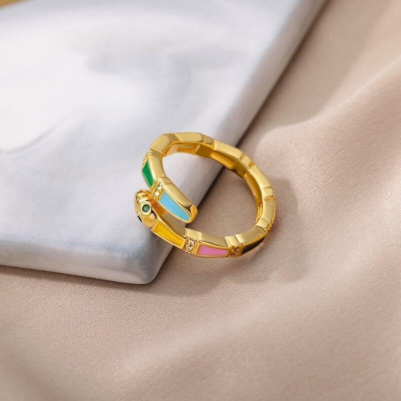 Bague de pouce acier inoxydable en forme de serpent