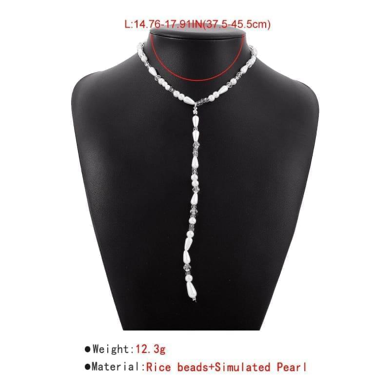 Bijou collier de poitrine perlé
