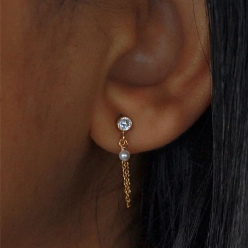 Boucle d’oreille chaine en or