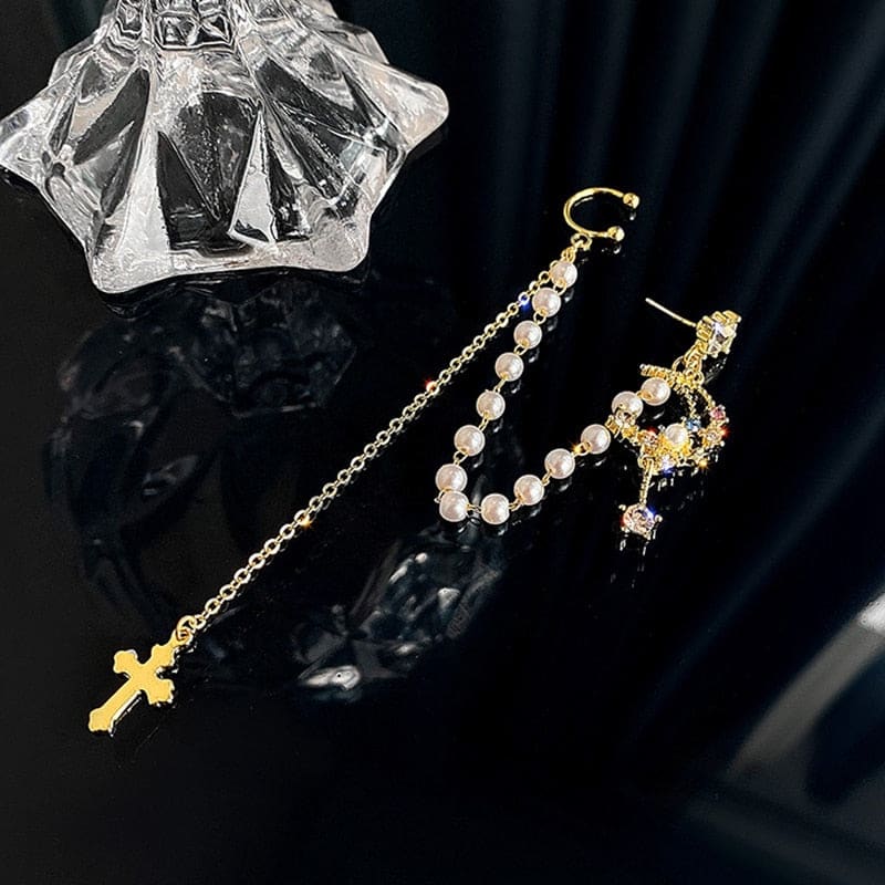 Boucle d’oreille chaine fantaisie