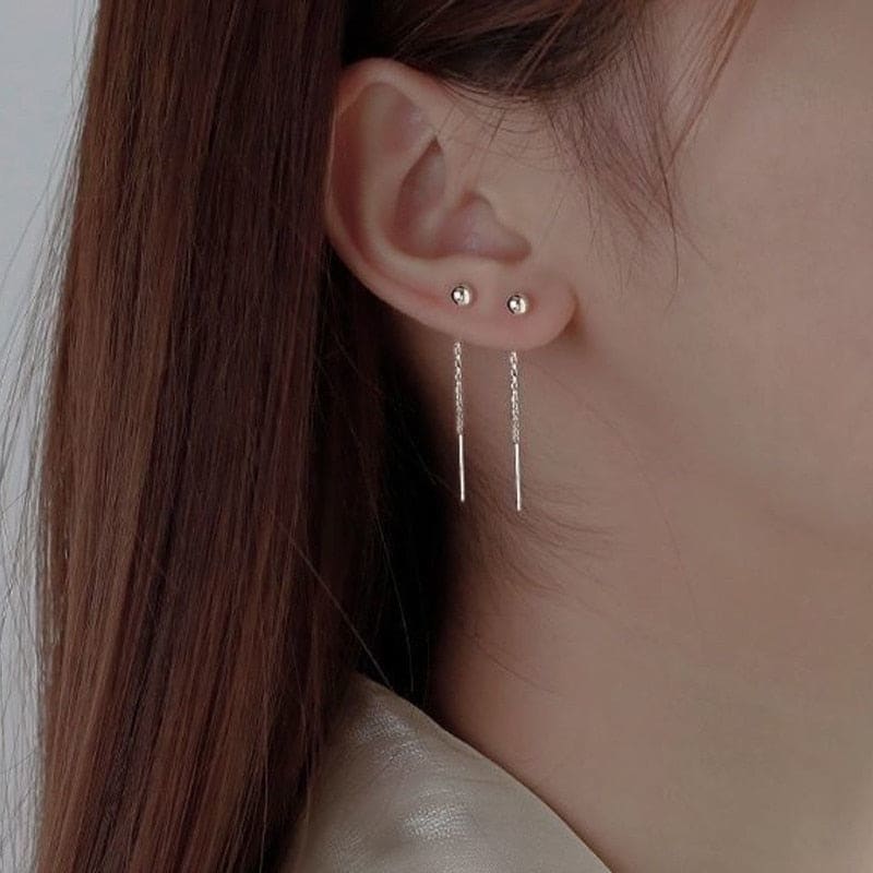 Boucle d’oreille chaine pendante bohème