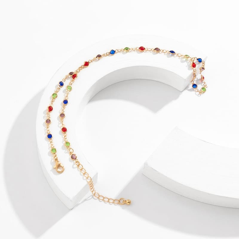 Bracelet bague chaine de main couleur or