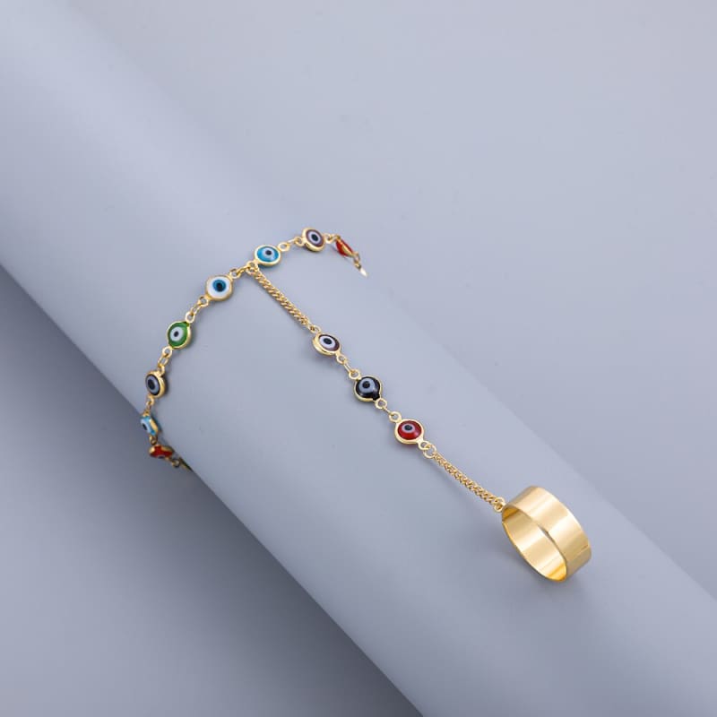 Bracelet bague porte bonheur