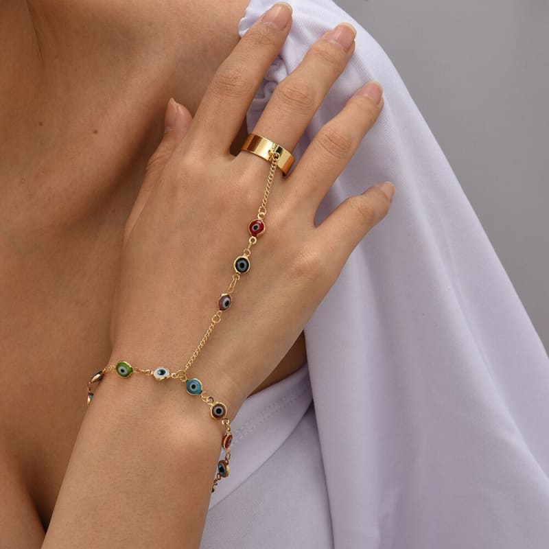 Bracelet bague porte bonheur