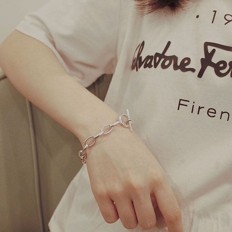 Bracelet chaine grosse maille