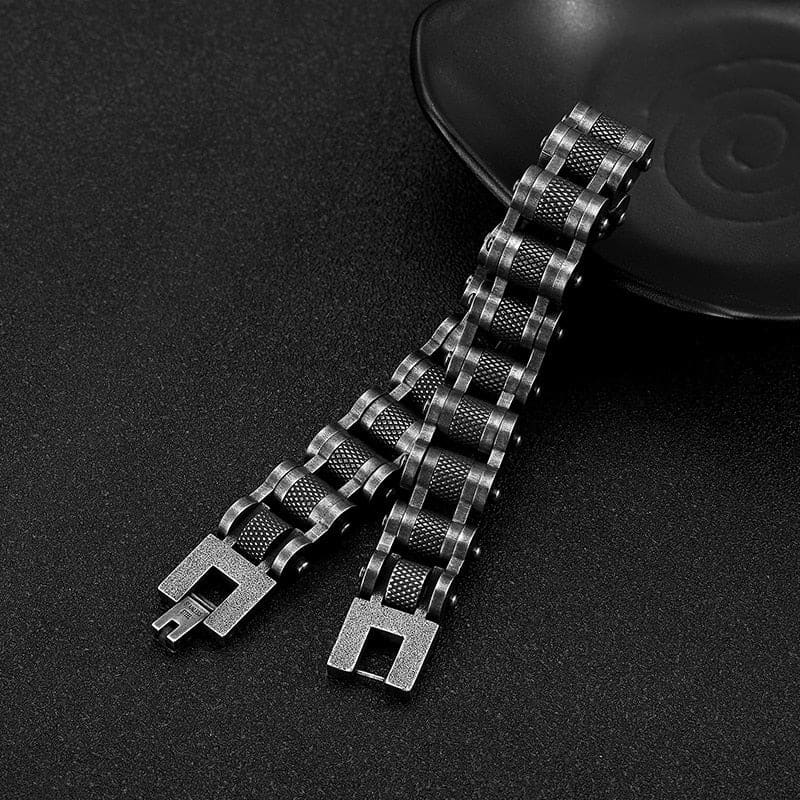 Bracelet chaine moto noir