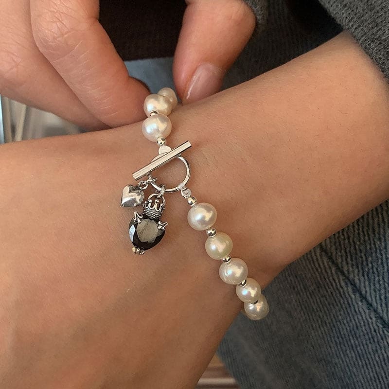 Bracelet chaine perlée