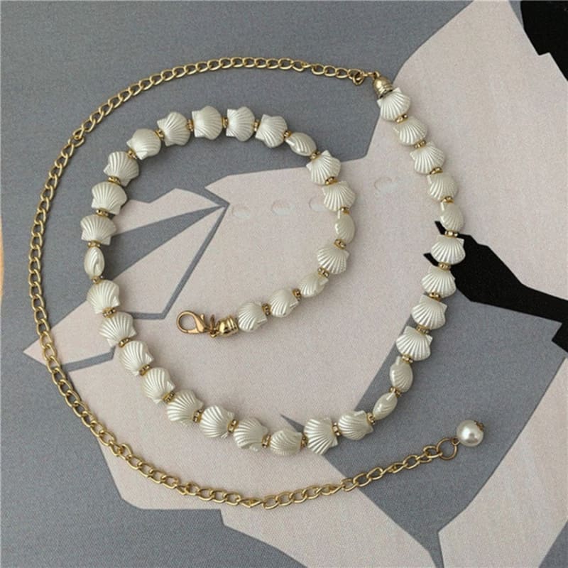 Ceinture chaine coquillage