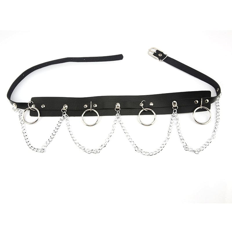Ceinture chaine cuir