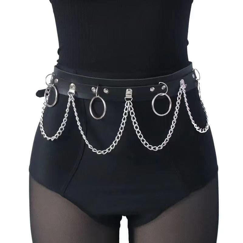 Ceinture chaine cuir