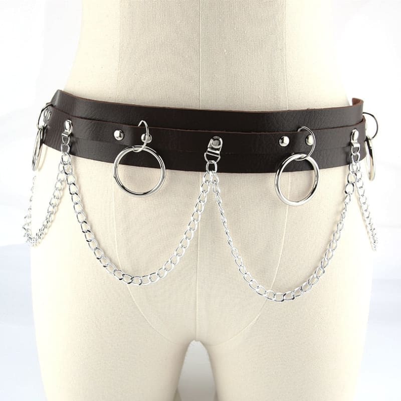 Ceinture chaine cuir