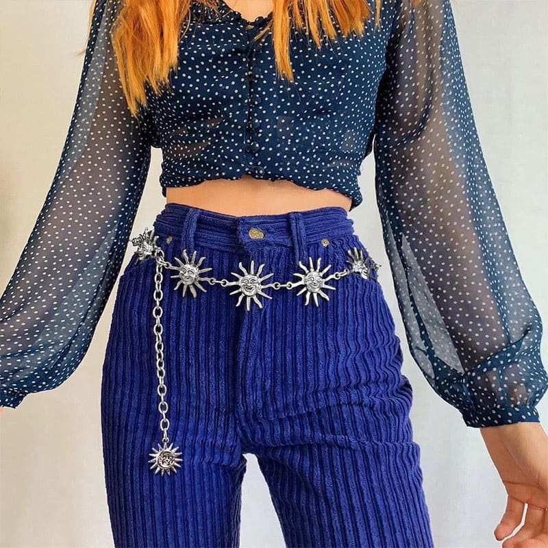 Ceinture chaine soleil - Argent