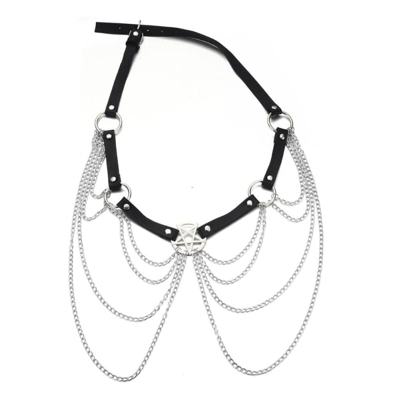 Ceinture harnais en cuir gothique
