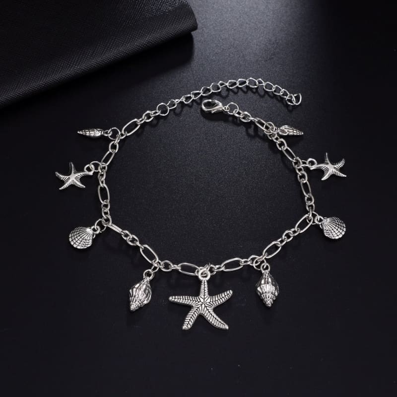 Chaine de cheville avec étoile de mer