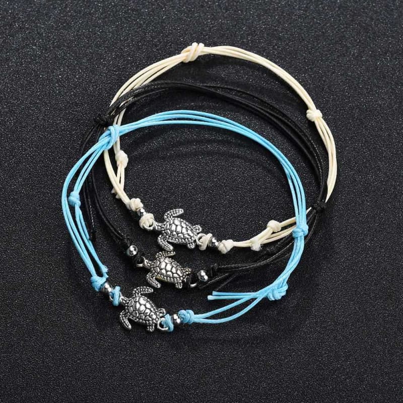 Chaine de cheville avec tortue de mer