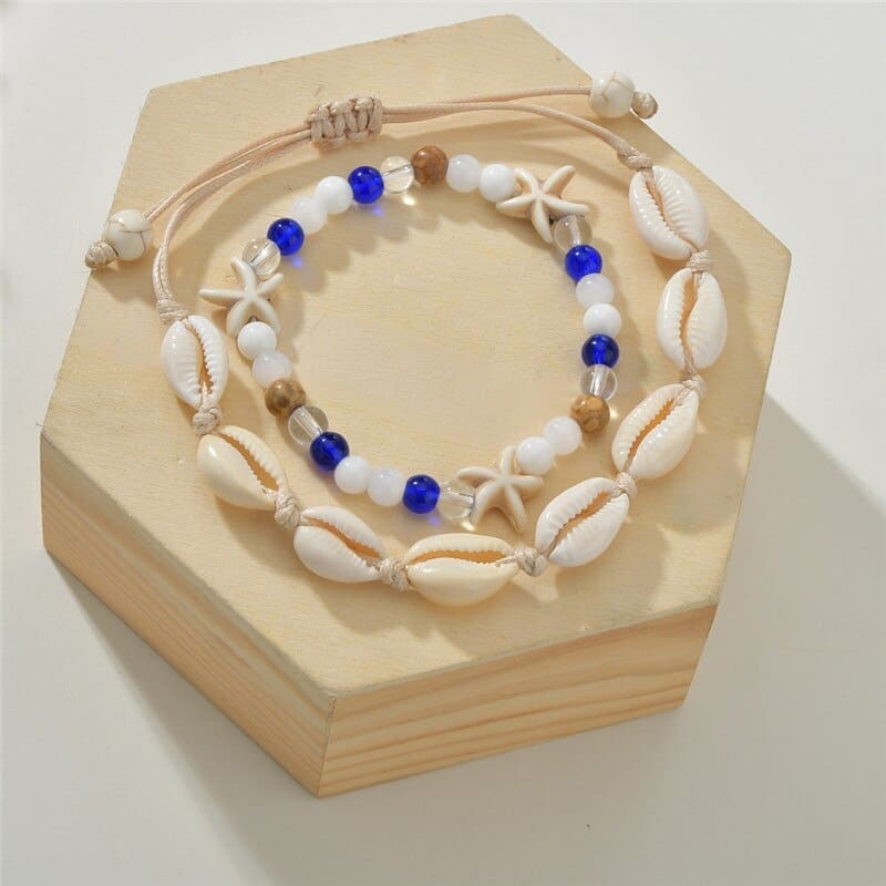 Chaine de cheville coquillage solide