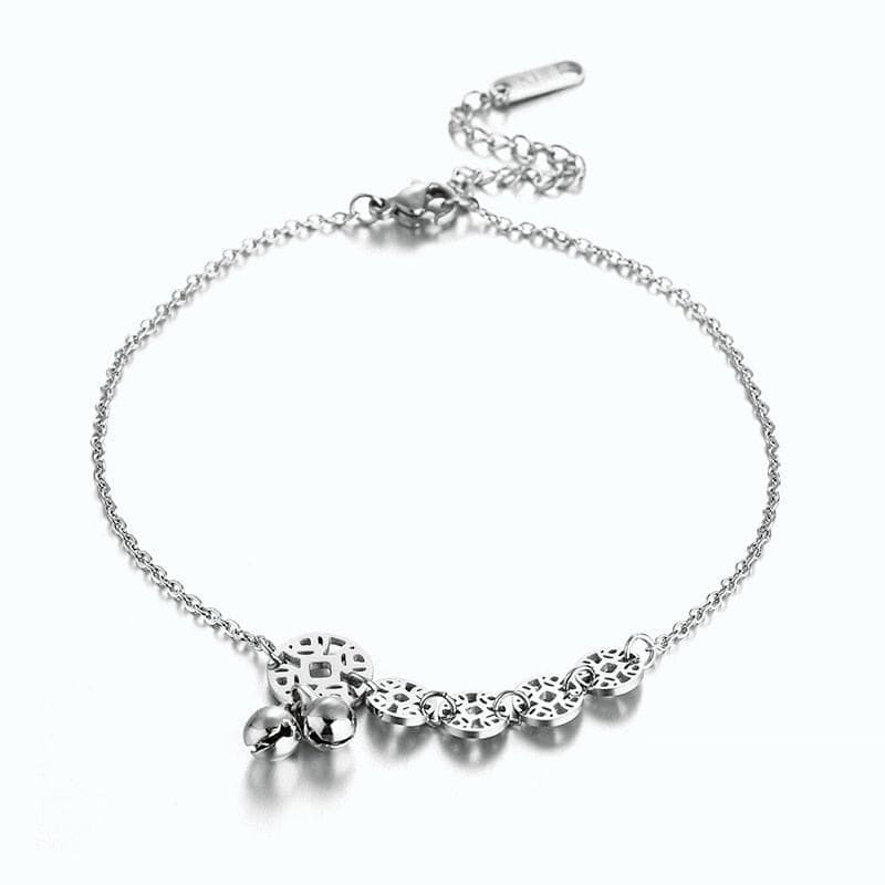 Chaine de cheville fantaisie - Argent