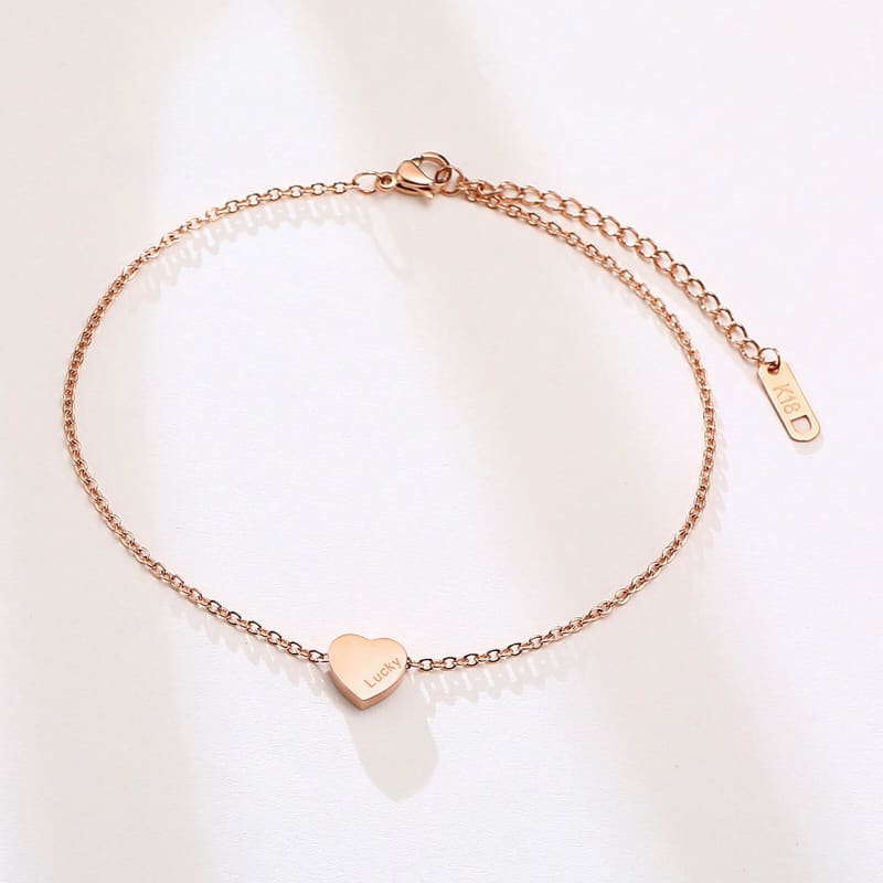 Chaine de cheville or rose