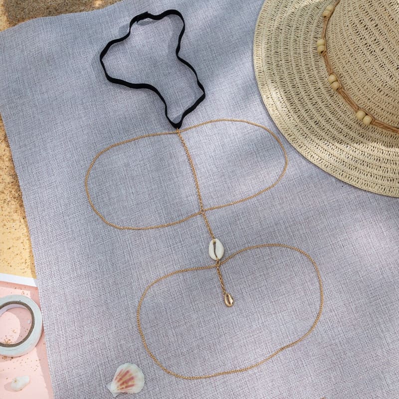 Chaine de corps pour cuisse orné de coquillage