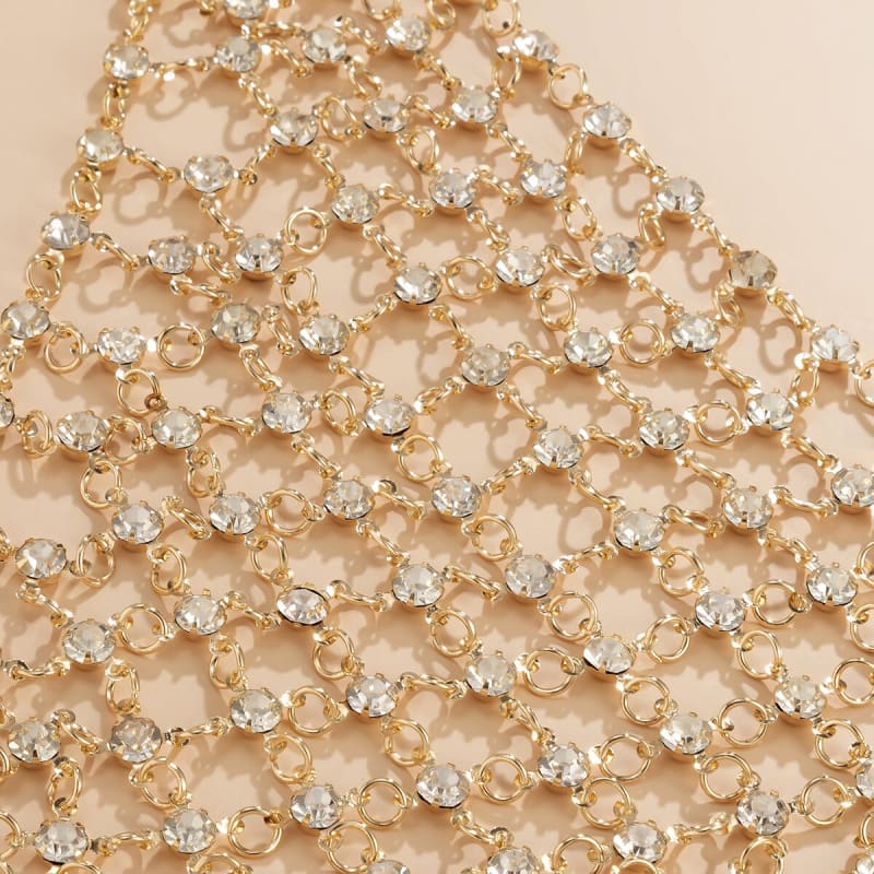 Chaine de corps soutien-gorge en strass