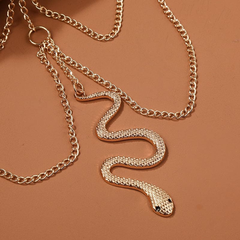 Chaine de cuisse avec pendentif serpent