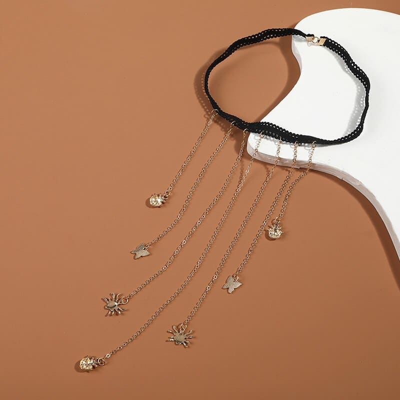 Chaine de cuisse avec pendentifs insectes