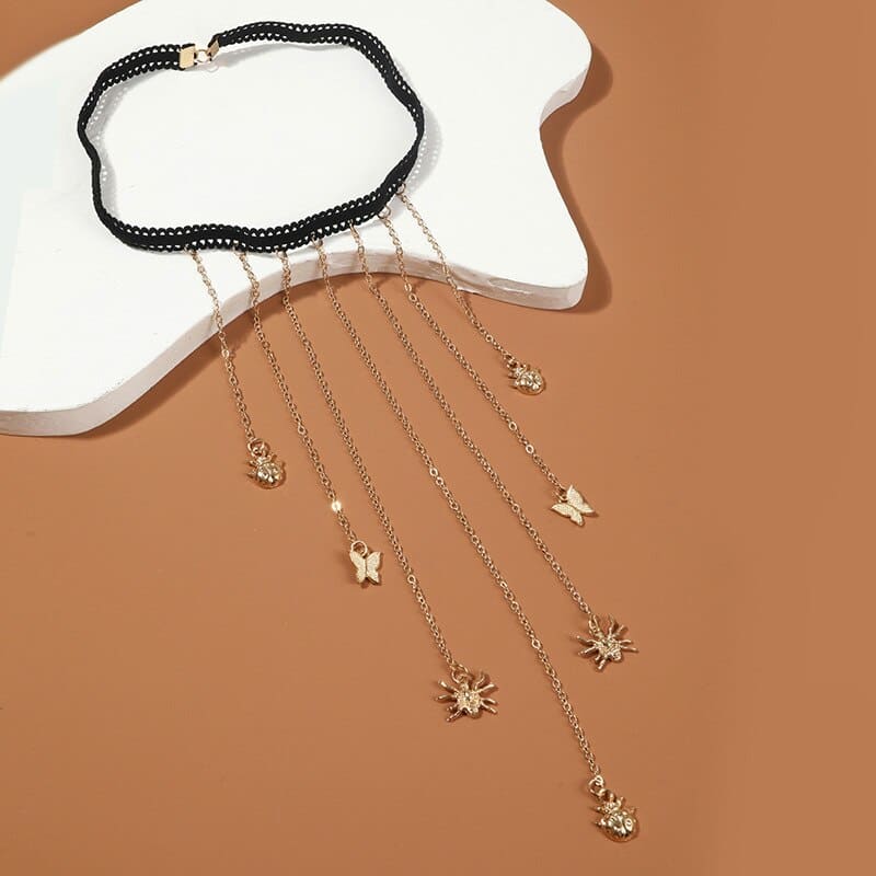 Chaine de cuisse avec pendentifs insectes
