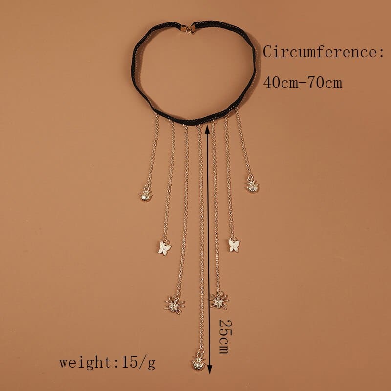 Chaine de cuisse avec pendentifs insectes