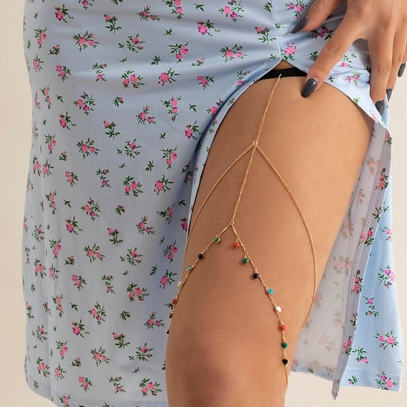 Chaine de cuisse bijou de corps sexy - 9