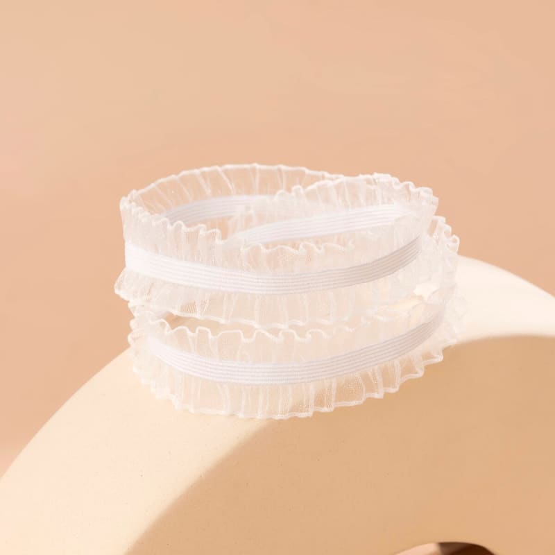 Chaine de cuisse élastique en dentelle blanche
