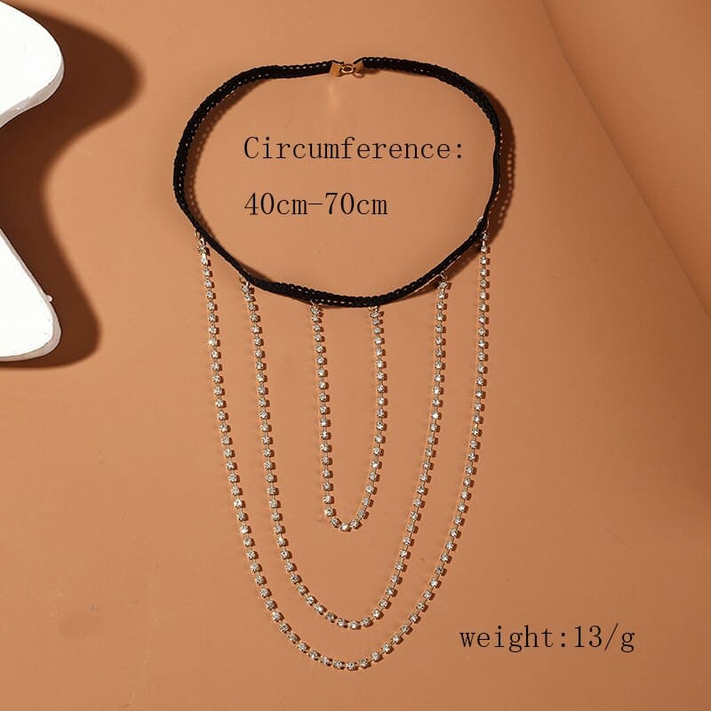 Chaine de cuisse en strass scintillant