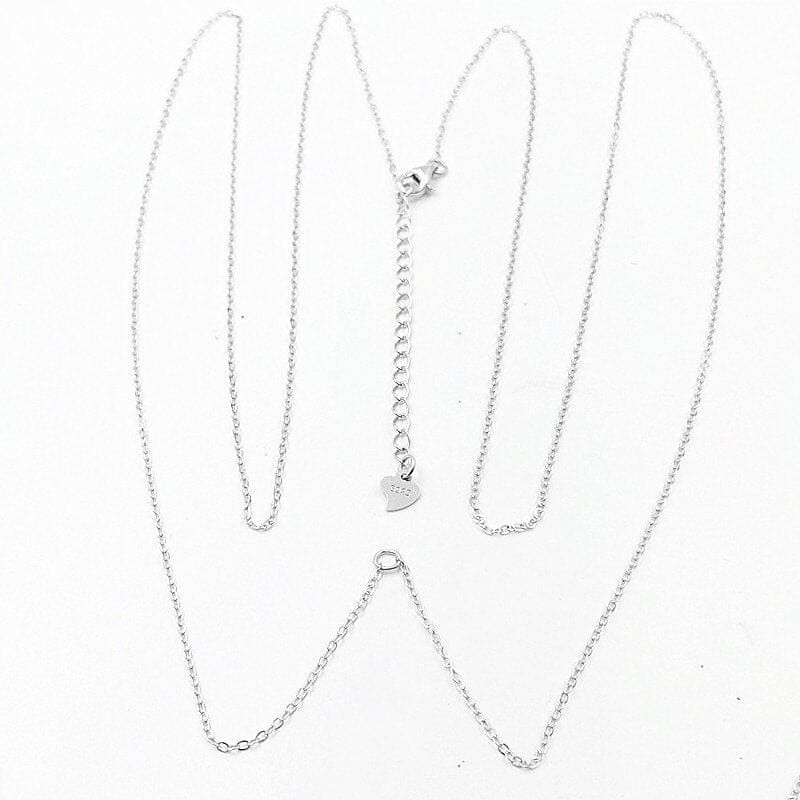 Chaine de taille nombril en argent avec gros cristal