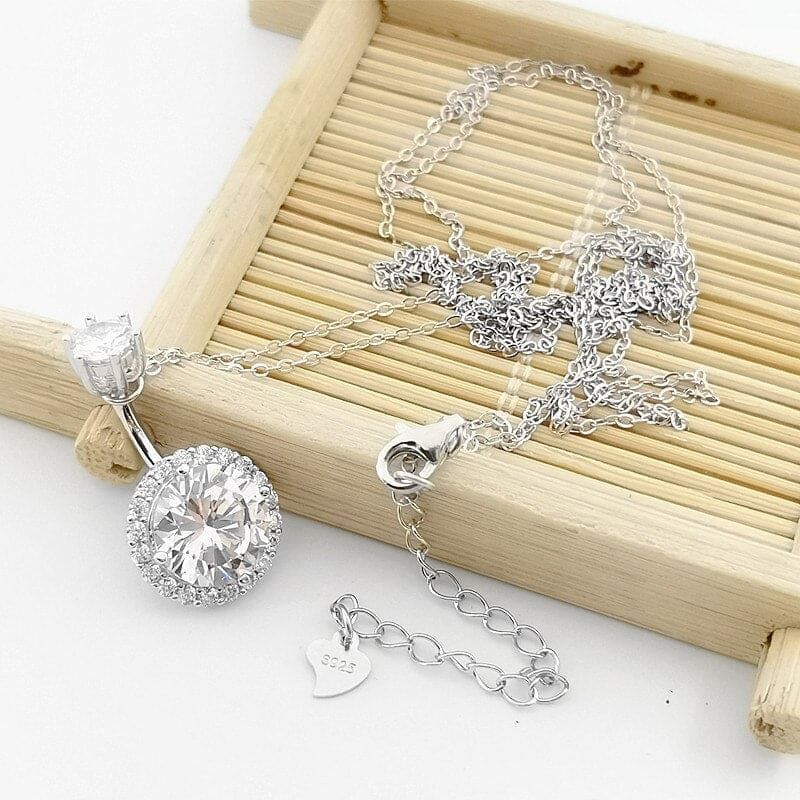 Chaine de taille nombril en argent avec gros cristal