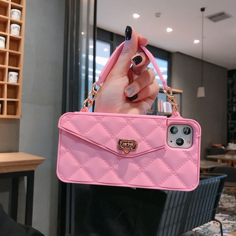 Chaine de téléphone avec coque à étui