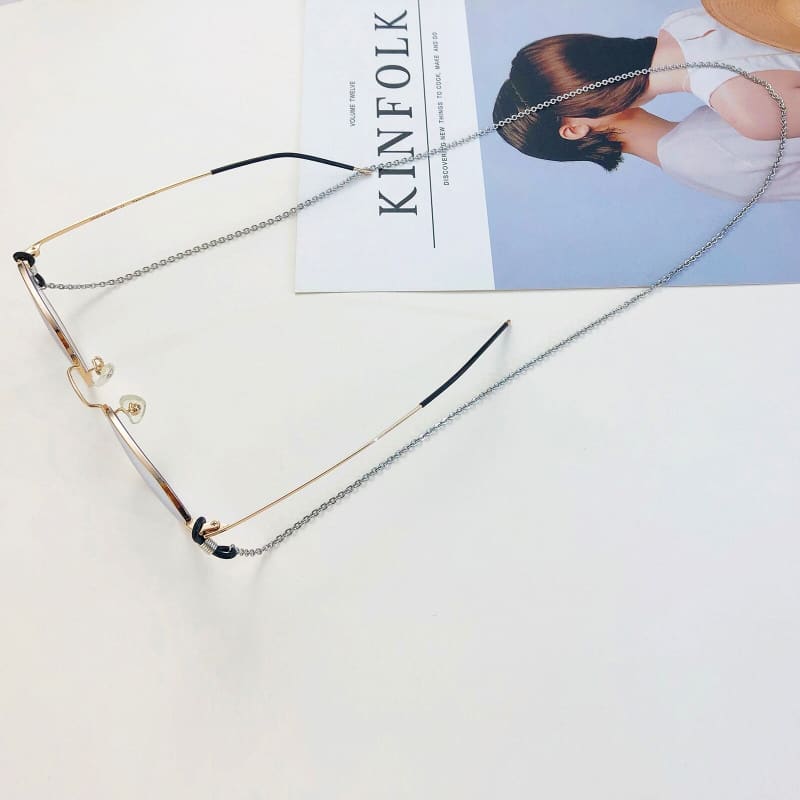 Chaine lunette acier homme