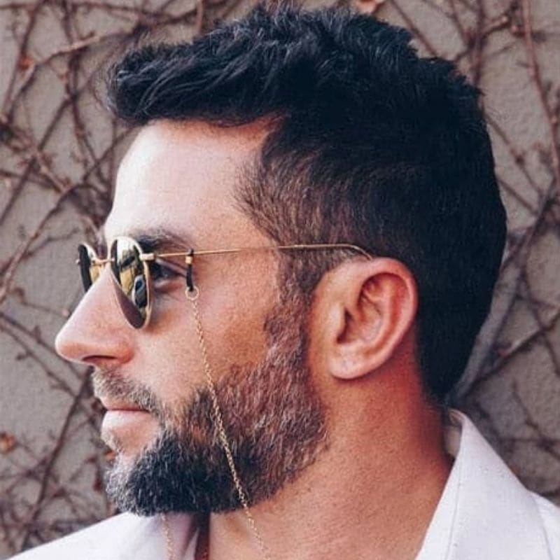 Chaine lunette acier homme - Or