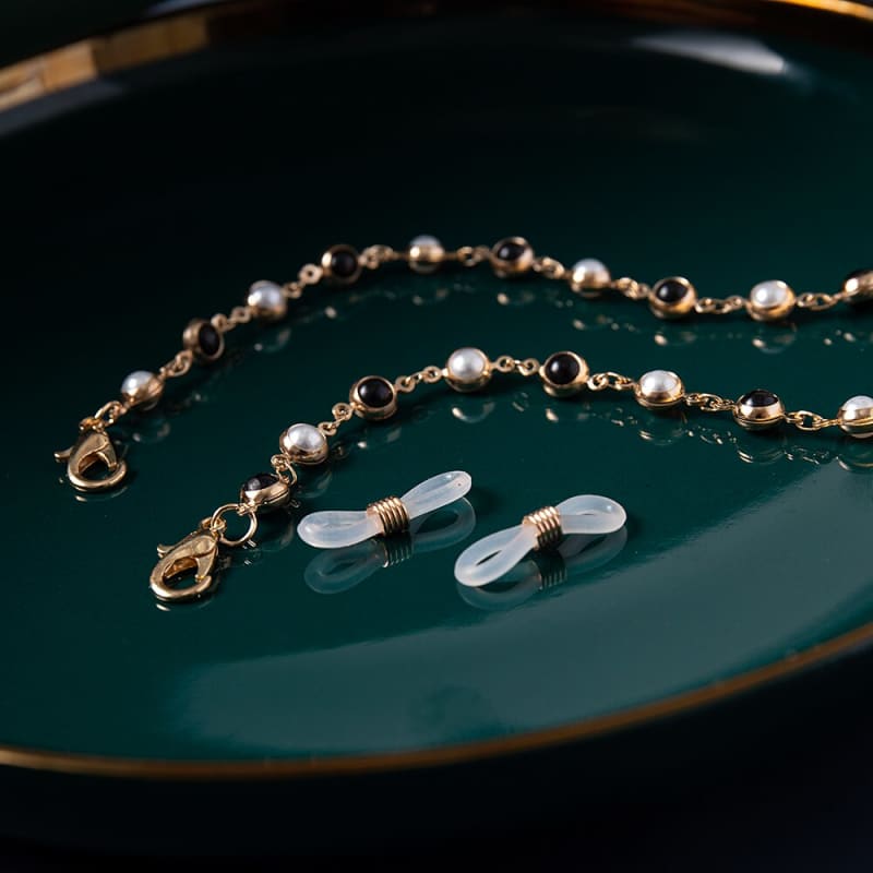 Chaine lunette femme perles