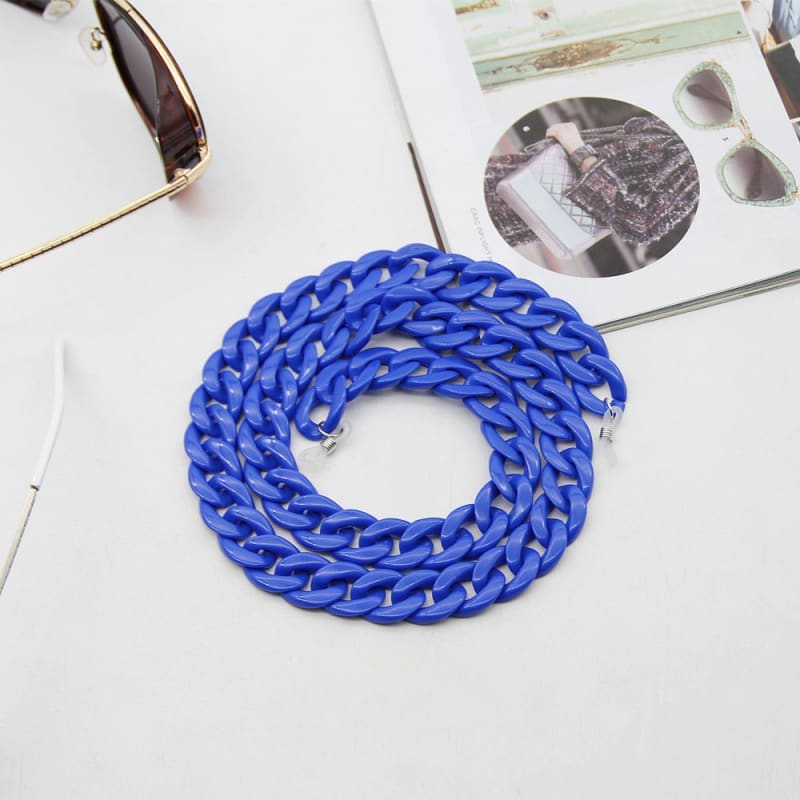 Chaine lunette grosse maille - dark blue as photo