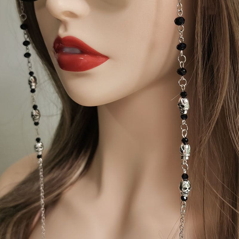 Chaine lunette tête de mort