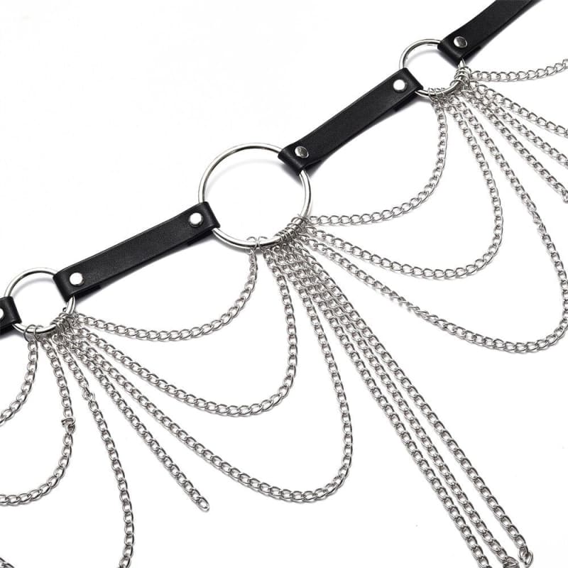Harnais de corps en cuir pour femme