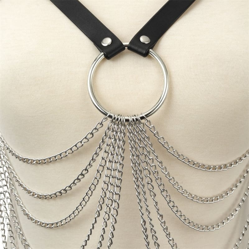 Harnais en cuir pour poitrine