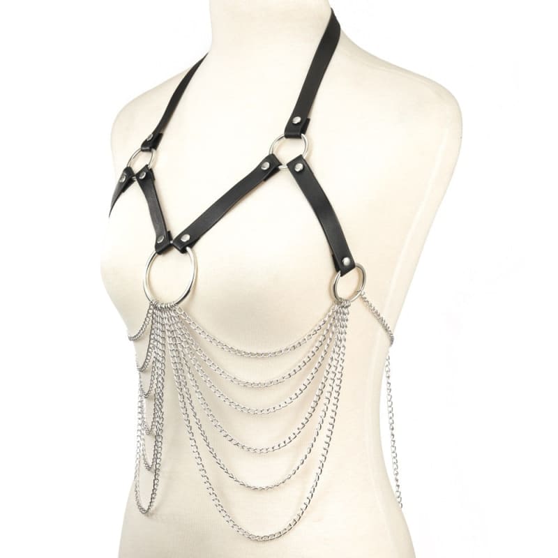 Harnais en cuir pour poitrine