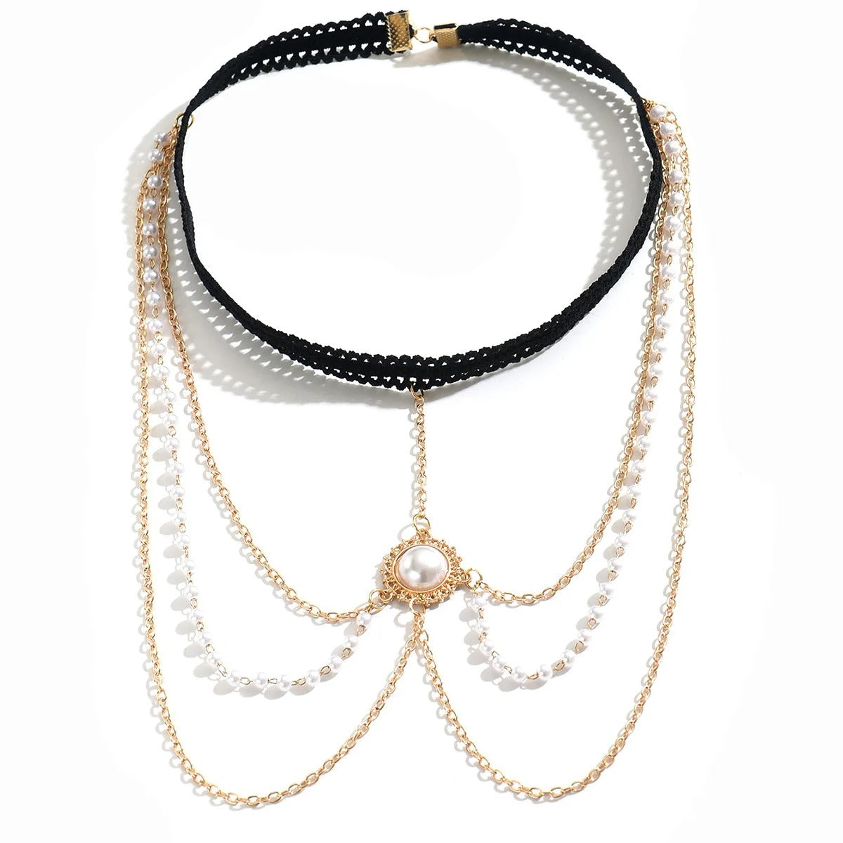 Chaine de cuisse bohème perlée