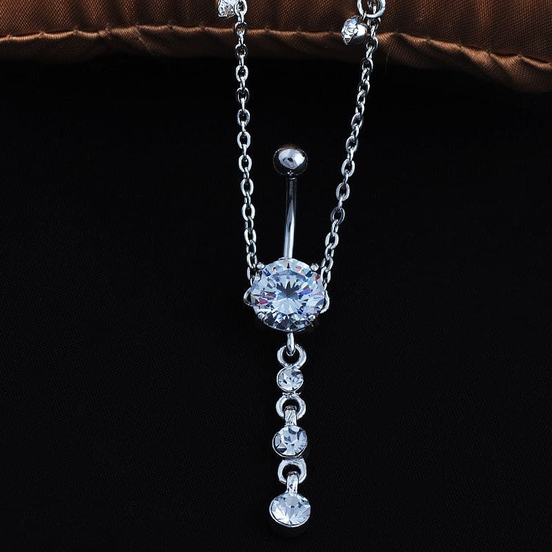 Piercing nombril chaine de ventre