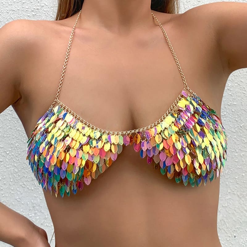 Soutien gorge sexy à paillettes