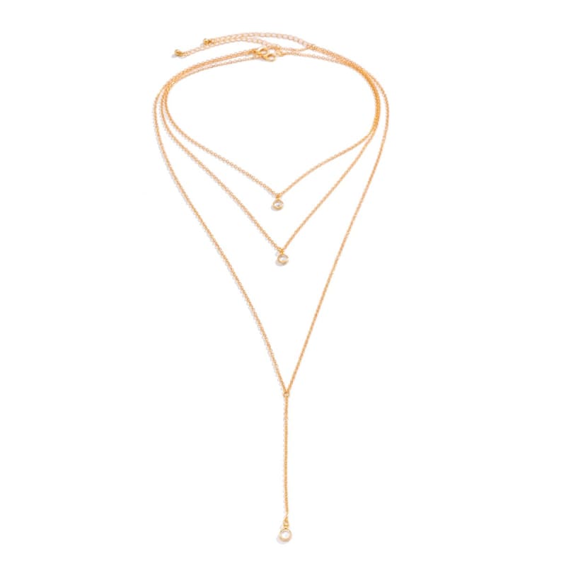 Bijou de poitrine collier avec pendentif en cristal