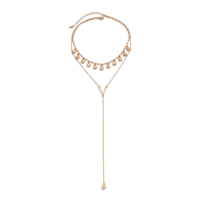 Bijou de poitrine collier chaine à pampilles