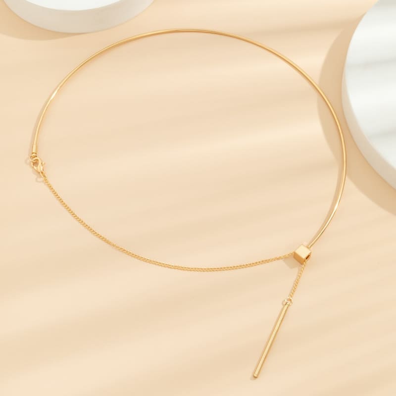 Bijou de poitrine collier ras du cou avec pendentif